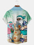 Men's Christmas Funny Graphic Short Sleeve Hawaiian Shirt